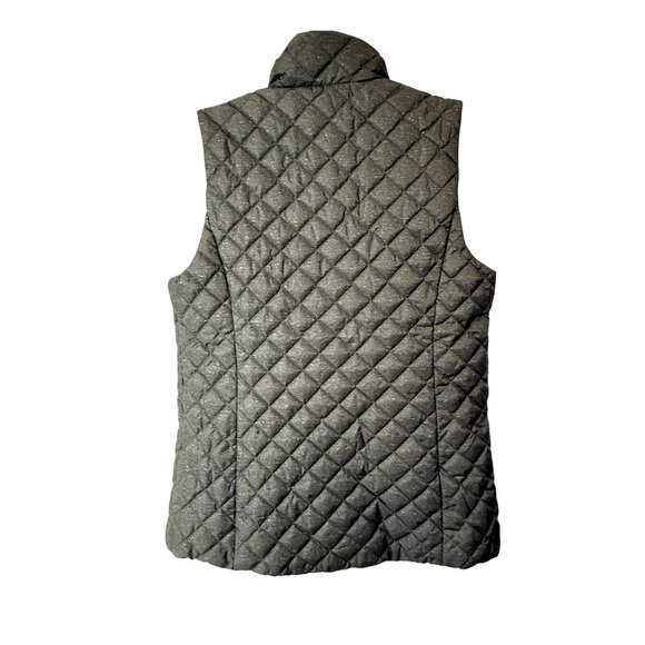 Banana Republic Factory Women Quilted Vest Heather Charcoal Gray Size Small - Picture 2 of 8